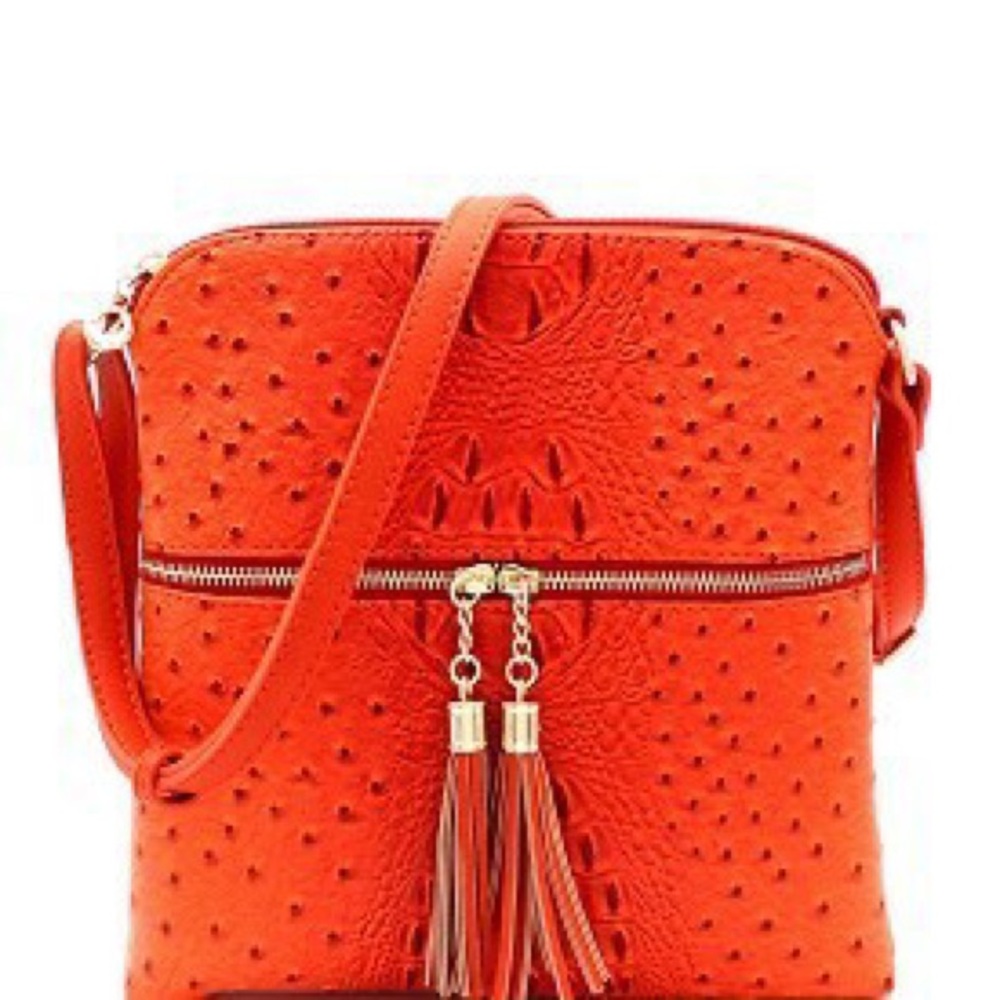 Vibrant Animal Print Vegan Crocodile Leather Crossbody Handbag